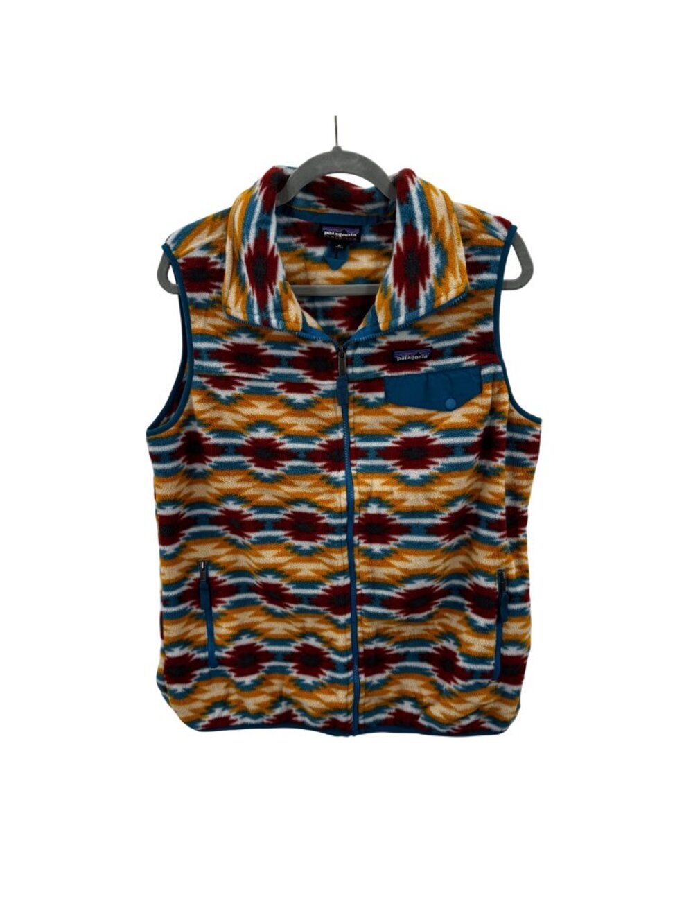 Patagonia Synchilla Womens Aztec Fleece Vest XL Southwest Print Full Zip